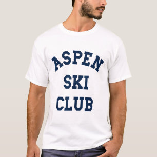 Aspen Ski Club Colorado Skigebirge Reise Skifahrer T-Shirt