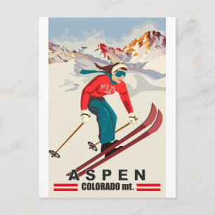 Aspen Ski, Colorado Berge Postkarte