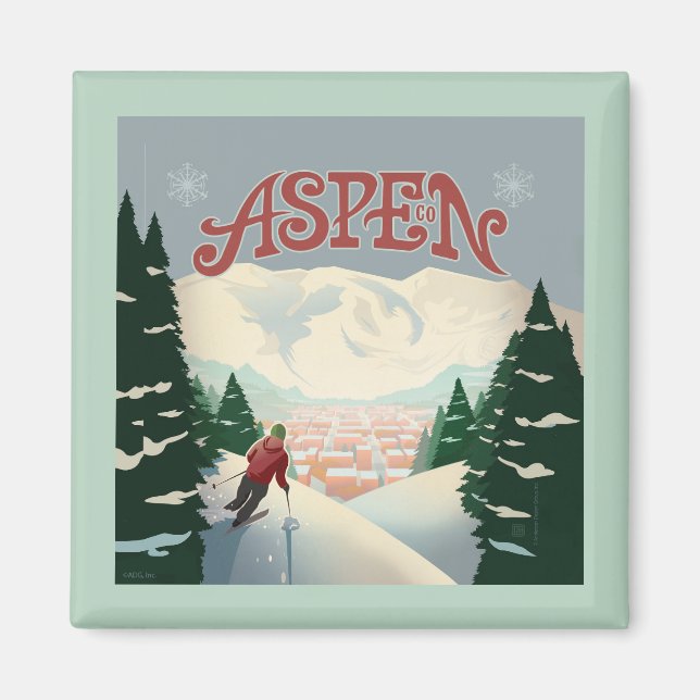 Aspen Skier | Colorado Magnet (Vorne)