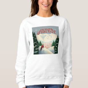 Aspen Skier   Colorado Sweatshirt