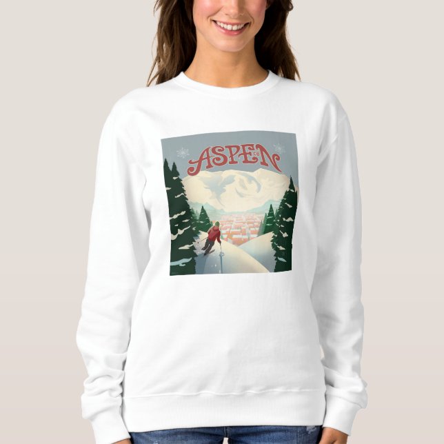 Aspen Skier | Colorado Sweatshirt (Vorderseite)