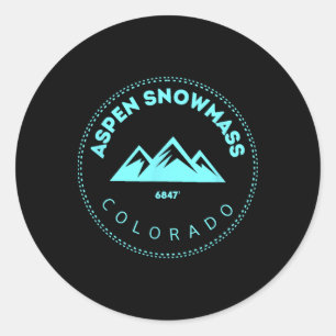 Aspen Snowm Colorado Bergstadt - Erhöhte Co S Runder Aufkleber