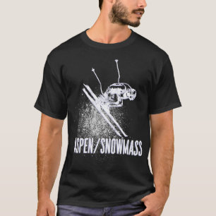 Aspen Snowmass CO Skigebiet Retro Vintage Abfahrt T-Shirt