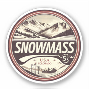 Aspen Snowmass Colorado Ski-, Snowboard-Geschenk Aufkleber