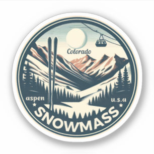 Aspen Snowmass   Colorado Ski-, Snowboard-Geschenk Aufkleber