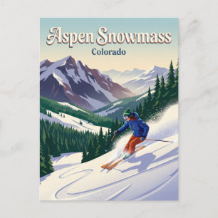 Aspen Snowmass Ski Resort Colorado Postkarte