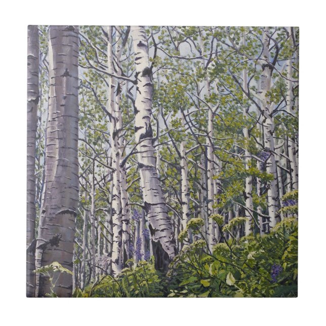 Aspen Tree Forest Fliese (Vorderseite)