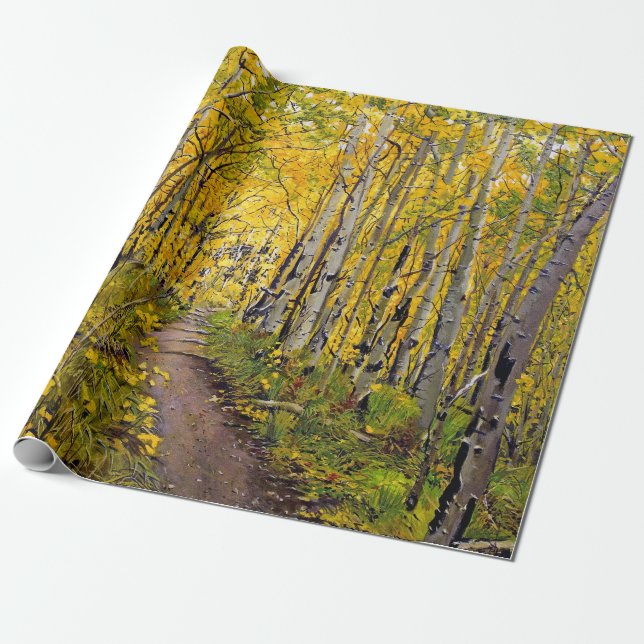 Aspen Tree Forest im Herbst Geschenkpapier (Ungerollt)