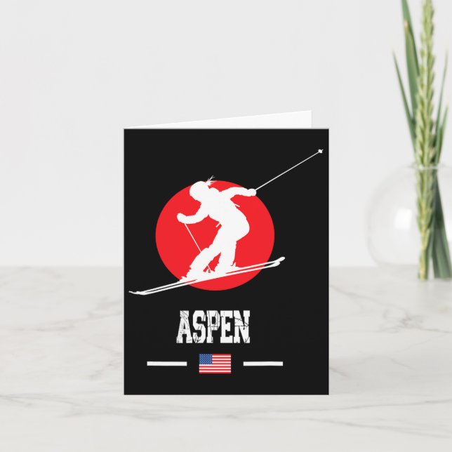 Aspen Usa Ski Resort Rocky Mountains American Skii Karte (Vorderseite)
