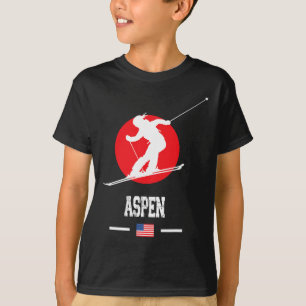 Aspen Usa Ski Resort Rocky Mountains American Skii T-Shirt