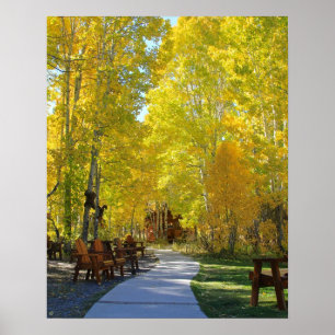 "Aspen Walkway", Portrait, Herbst Poster