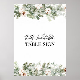 ASPEN Winter ONEderland Table Sign Poster
