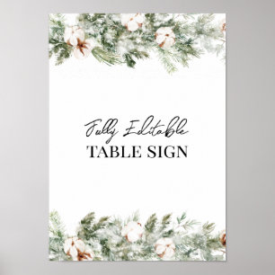 ASPEN Winter ONEderland Table Sign Poster