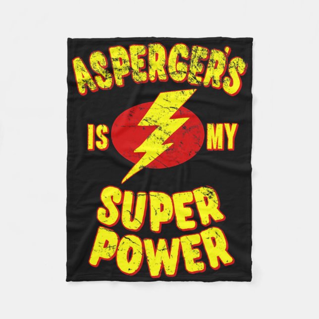 Asperger ist mein Super-Power Fleecedecke (Vorderseite)