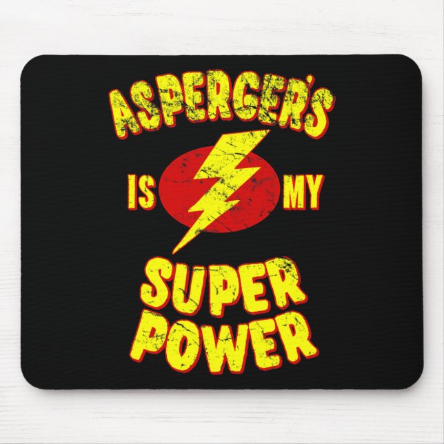 Asperger ist mein Super-Power Mousepad (Vorne)