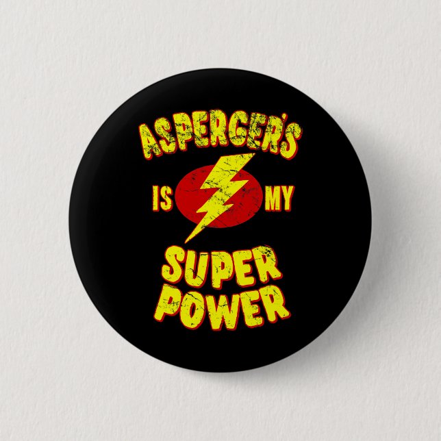 Asperger ist meine Superkraft  Button (Vorderseite)