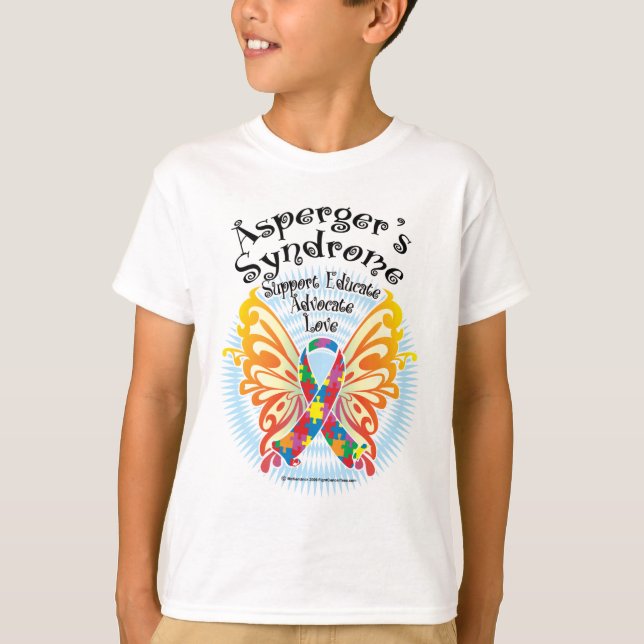Asperger-Syndrom Butterfly 3 T-Shirt (Vorderseite)