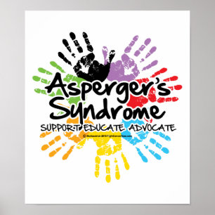 Asperger-Syndrom-Handprint Poster