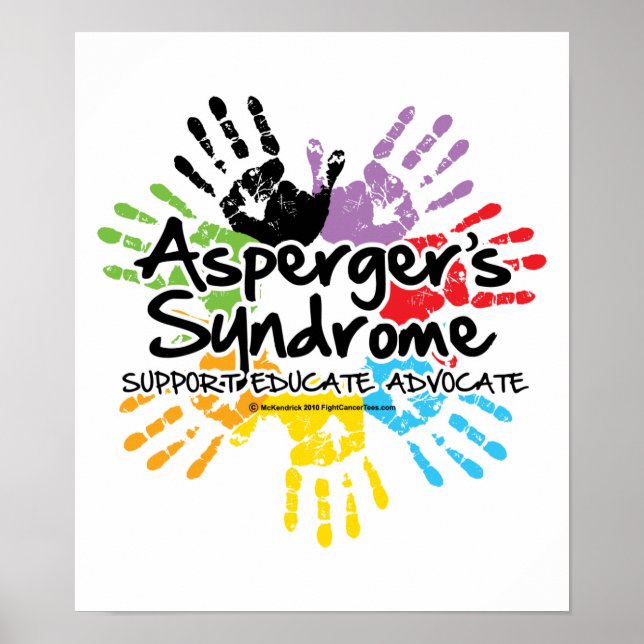Asperger-Syndrom-Handprint Poster (Vorne)