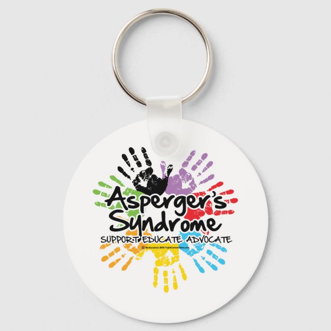 Asperger-Syndrom-Handprint Schlüsselanhänger (Vorderseite)