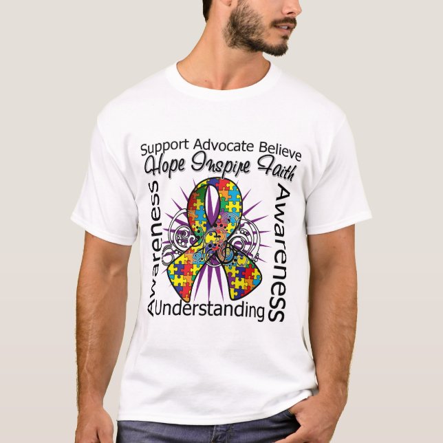 Asperger Syndrom-Inspirations-gewundenes Band T-Shirt (Vorderseite)