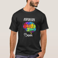 Aspergers Syndrom - Brain Puzzle Pieces Rainbow