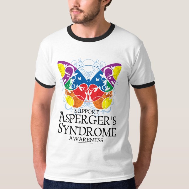 Aspergers Syndrom-Schmetterling T-Shirt (Vorderseite)