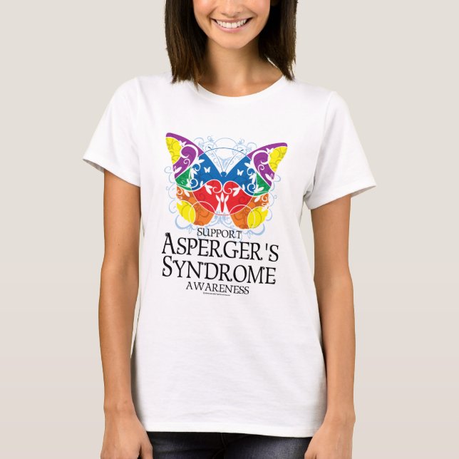Aspergers Syndrom-Schmetterling T-Shirt (Vorderseite)