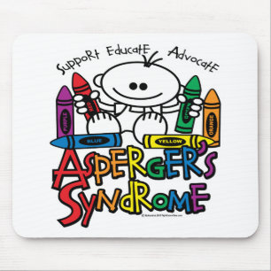 Aspergers Syndrom-Zeichenstifte Mousepad