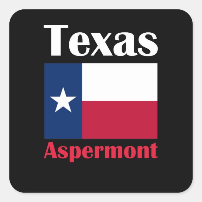 Aspermont TX Quadratischer Aufkleber (Vorderseite)