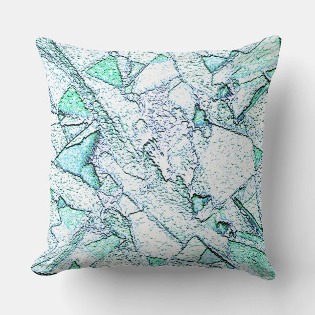 Áspero como rocha, num misto de ciano e menta kissen (Vorderseite)