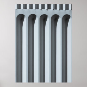 Asphalt aus weißem Beton Poster