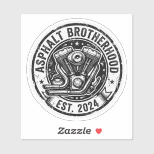 Asphalt Brotherhood Vintage Motor Aufkleber