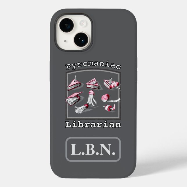 Asphalt Name Initialen Pyromaniac Librarian hinzuf Case-Mate iPhone Hülle (Rückseite)