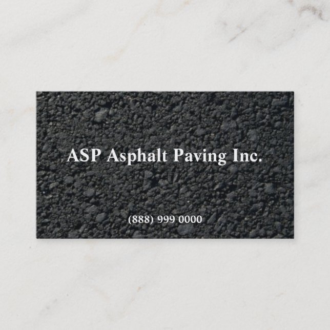 Asphalt Paarung Visitenkarte (Vorderseite)