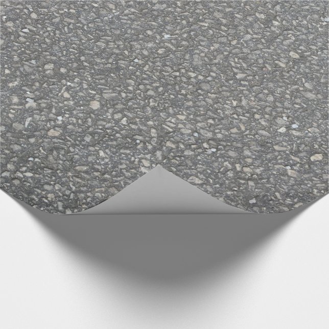 Asphalt Pavement Blacktop Textur Geschenkpapier (Ecke)