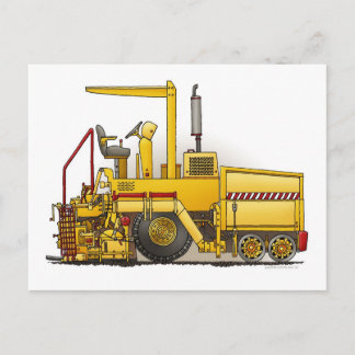 ASphalt-Paving Machine-Postkarte Postkarte