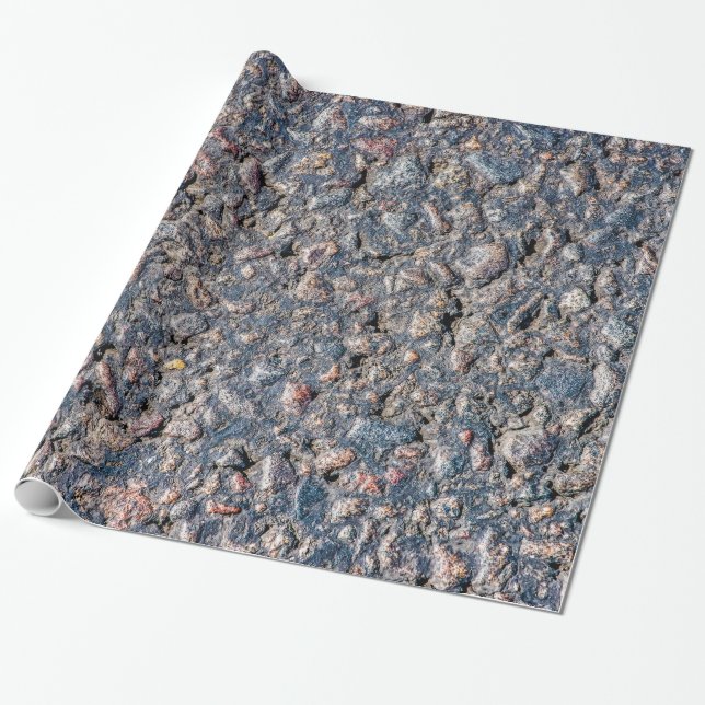 Asphalt- und Kies-Textur Geschenkpapier (Ungerollt)