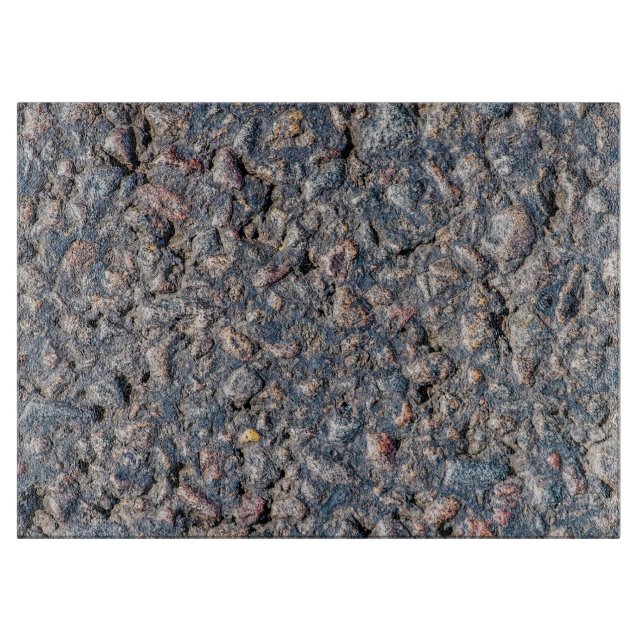 Asphalt- und Kies-Textur Schneidebrett (Vorderseite)