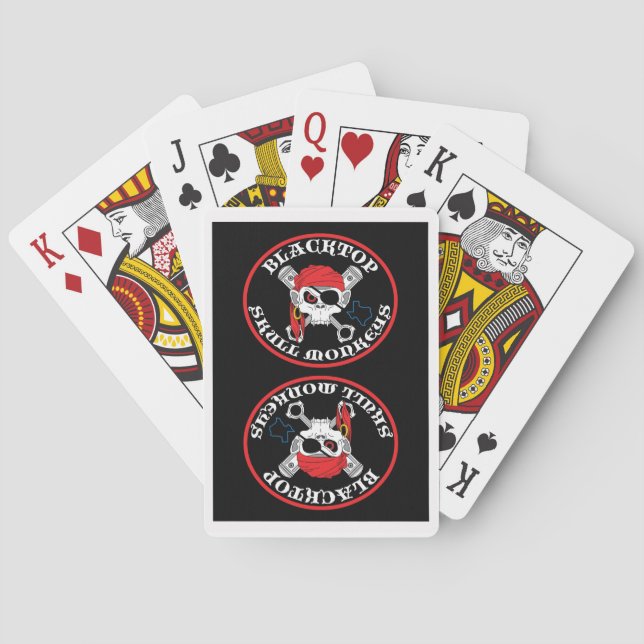 Asphaltbelag-Schädel-Affe-Spielkarten Spielkarten (Rückseite)