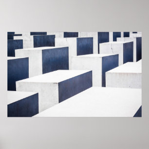 Asphaltdecke aus weißem Beton Poster