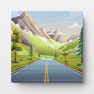 Asphaltstraßenlandschaft Fotoplatte
