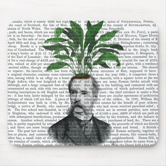 Aspidistra Head Pflanzen Head Mousepad (Vorne)