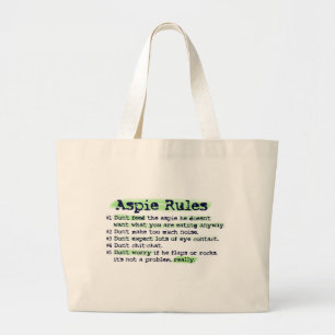 "Aspie ordnet" Leinwand-Tasche an Jumbo Stoffbeutel