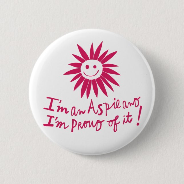 Aspie Stolz-Knopf Button (Vorderseite)