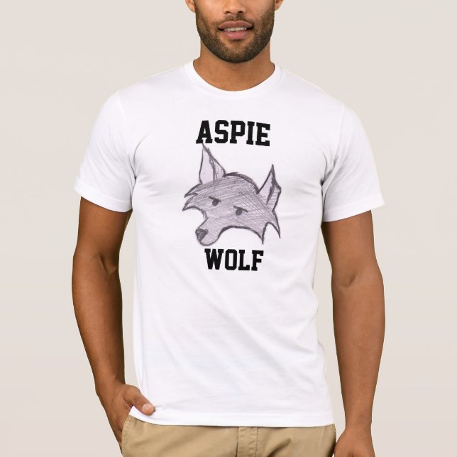 Aspie Wolf "Wolfie" T - Shirt (Vorderseite)