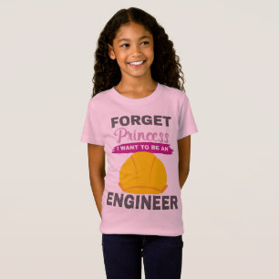 Aspirationelle Mädchen vergessen Prinzessin, die i T-Shirt