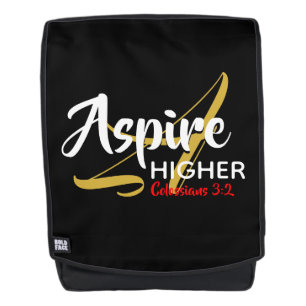 ASPIRE HIGHER Inspiration Christlich Schwarz Rucksack