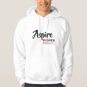 ASPIRE HIGHER Inspiration Christliche Schrift Hoodie