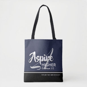 ASPIRE HIGHER Inspirational Christlich NAVY